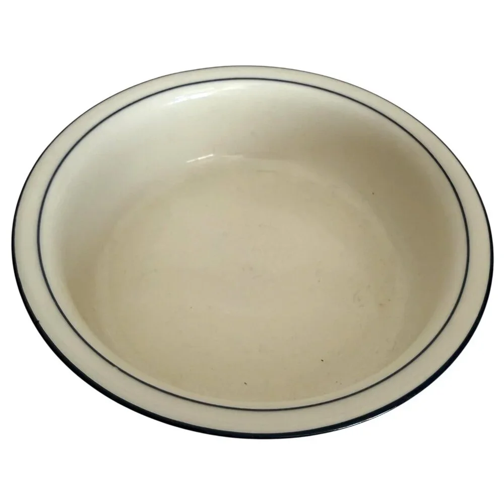 Lenox Chinastone Poppies On Blue Round Soup‎ Cereal Bowl 6.25” Made in USA VTG